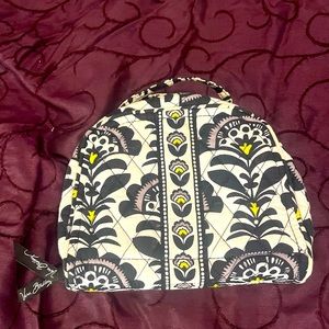 Vera Bradley makeup bag. Black, yellow, & white. Never used, tags removed.